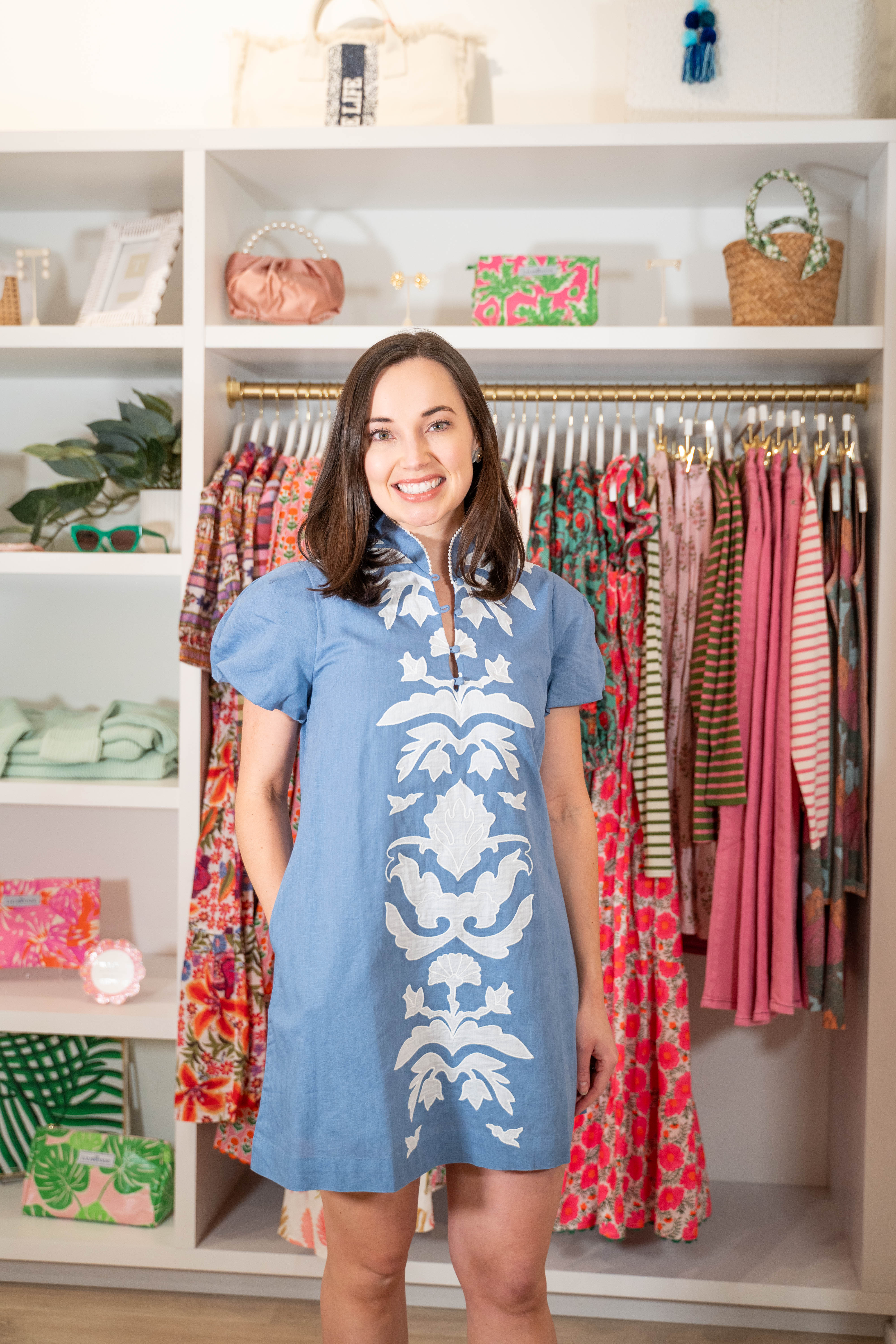 mestiza elliana barong midi dress Mestiza New York Elliana Barong Midi Dress - Blue