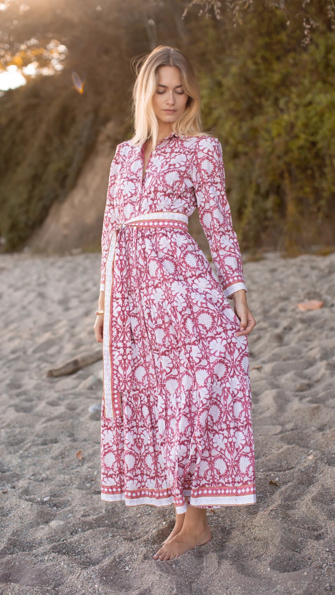 marea shirt dress Marea by Liz Joy Short Sleeve Shirt Dress - Indigo Striped Hollyhock - Female