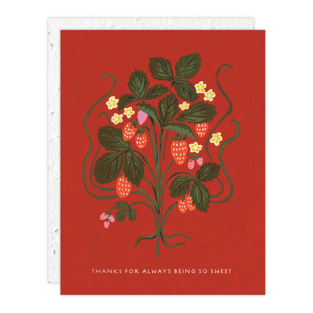 Seedlings Sweet Strawberry Thank You Card