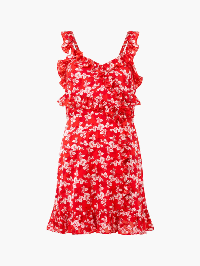open lace back dress French Connection Eliana Burnout Frill Cami Dress