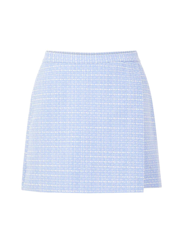French Connection Effie Boucle Skort - Bluebell/Classic Cream