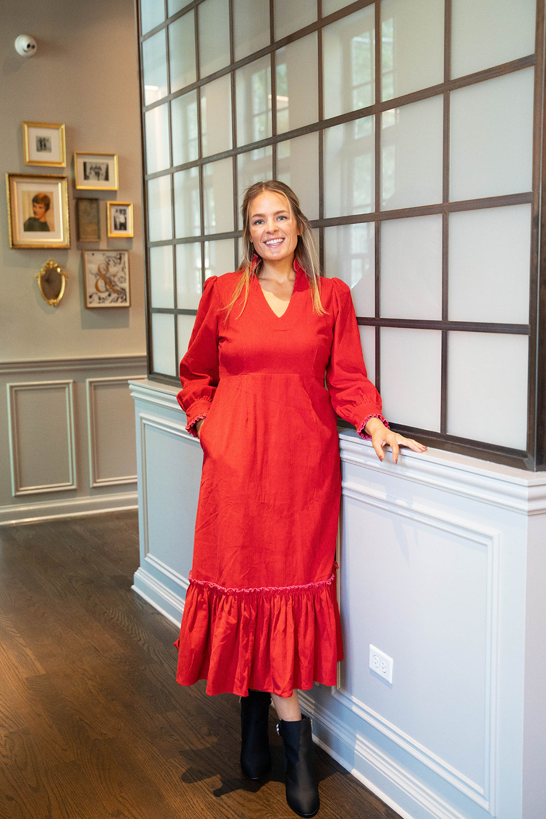 Pink City Prints Florentina Dress - Scarlet Cord – Batik Chicago