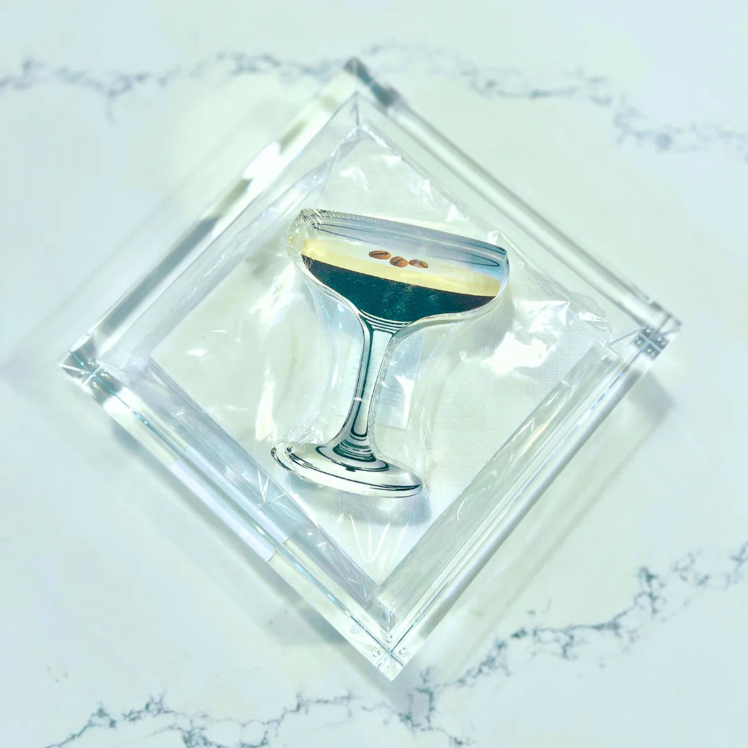 Tara Wilson Designs Cocktail Napkin Holder - Espresso Martini