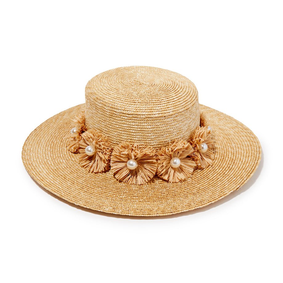 Lele Sadoughi Confetti Embellished Straw Hat