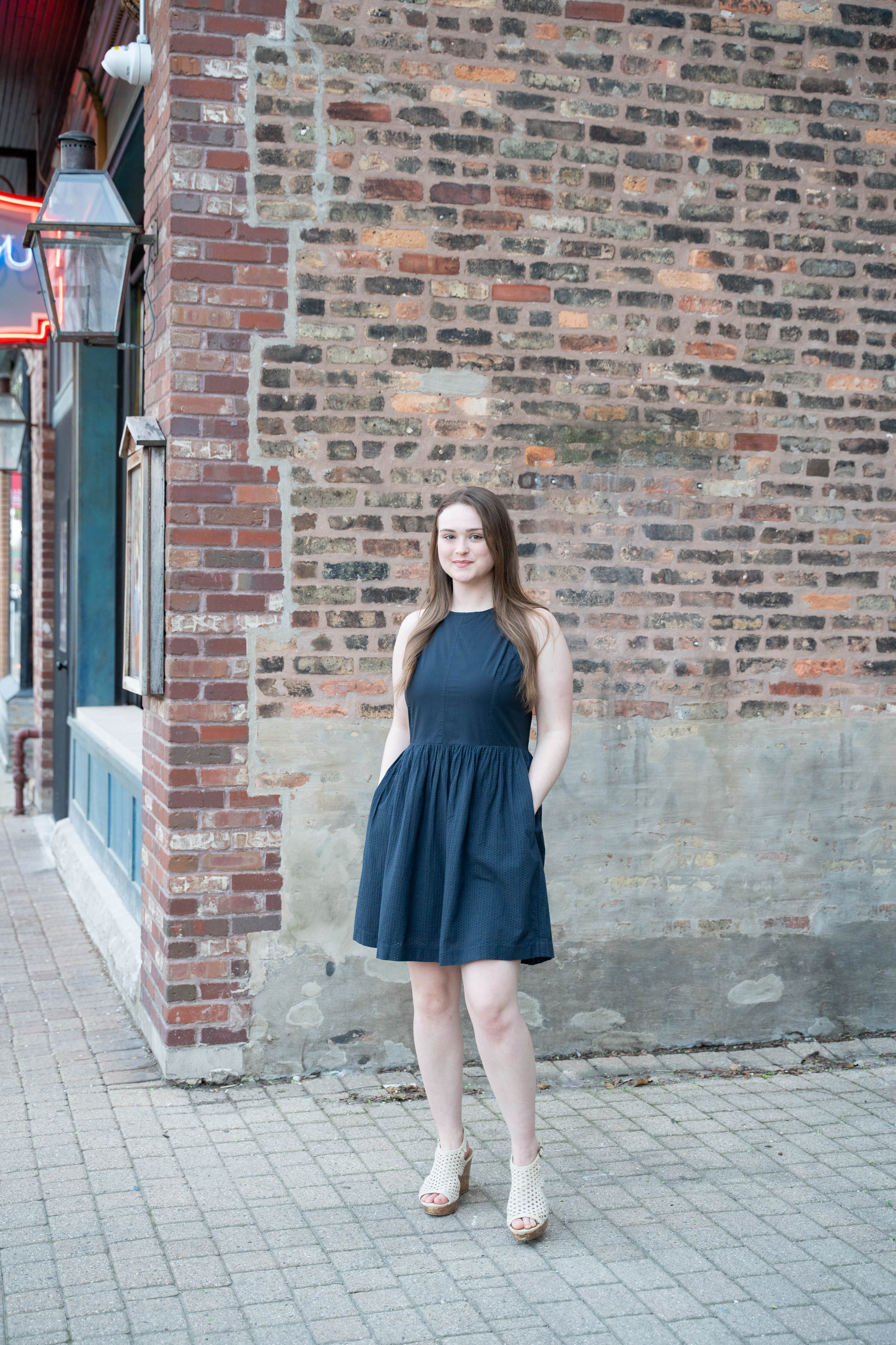 (取寄) リラ P レディース アイレット ハイ-ネック ミニ ドレス Lilla P women Eyelet High-neck Mini Dress Navy lillapnavyeyelet.jpg?v=1747174585