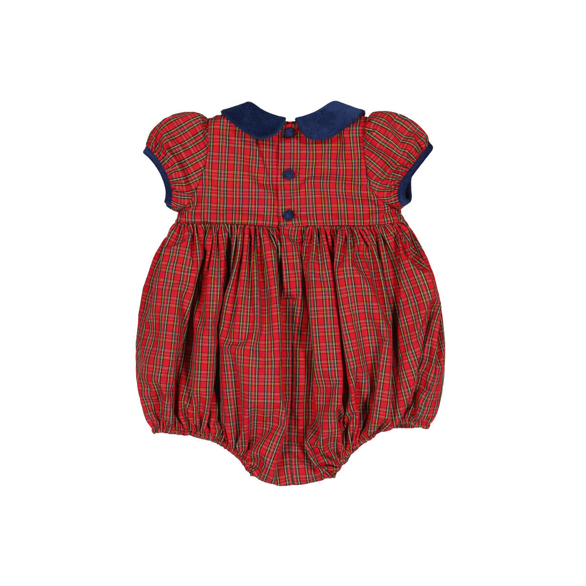 Antoinette Paris Angelica Smocked Bubble - Red Tartan