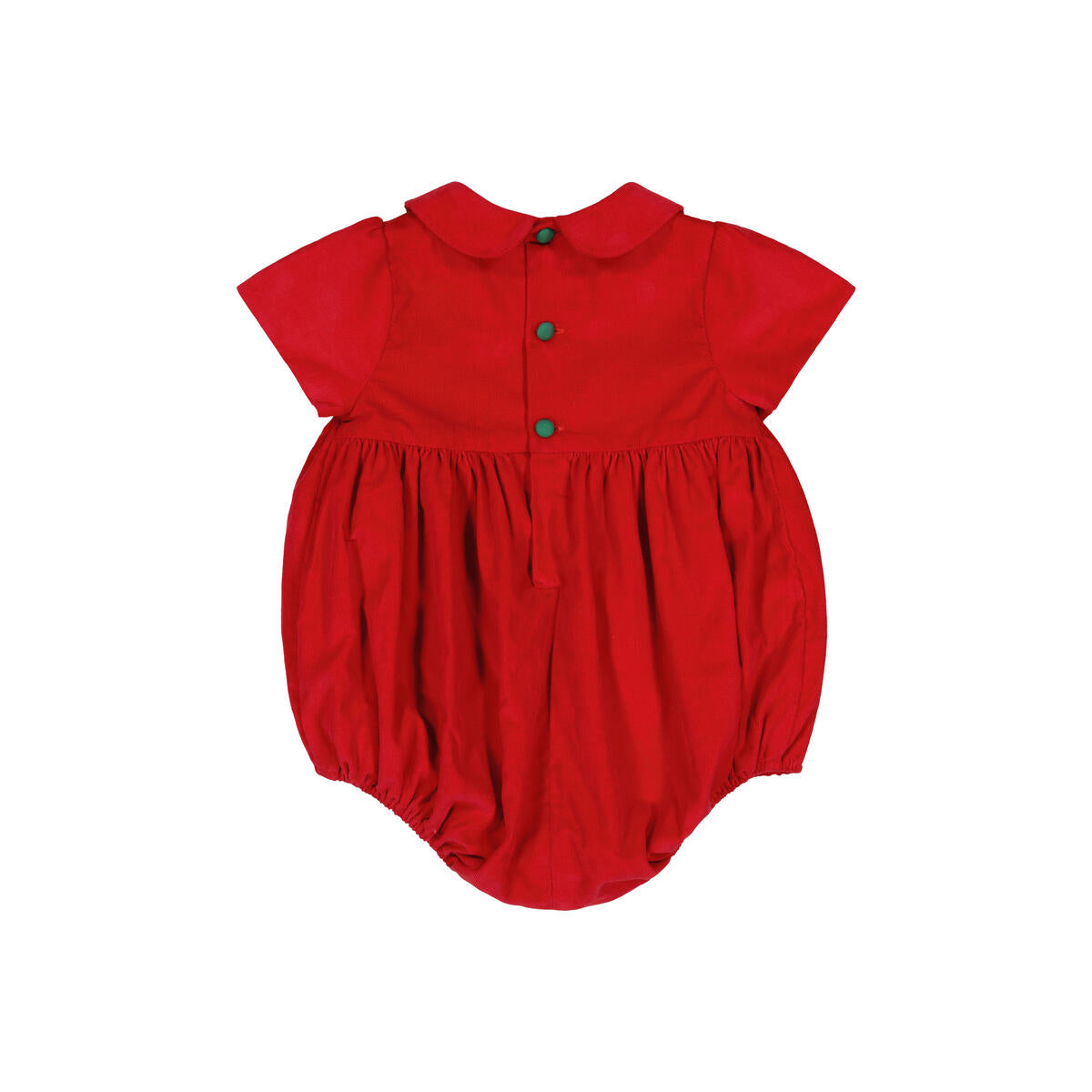 Antoinette Paris Stella Corduroy Smocked Bubble - Red