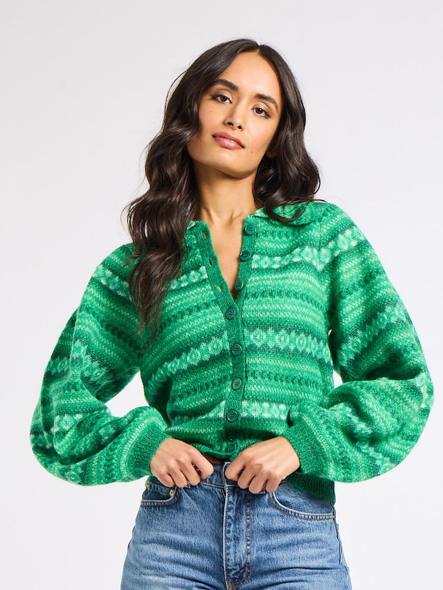 Mille Irene Cardigan - Kelly Fairisle