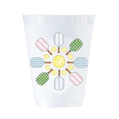 WH Hostess 16 oz. Shatterproof Cups - Pickleball Flower