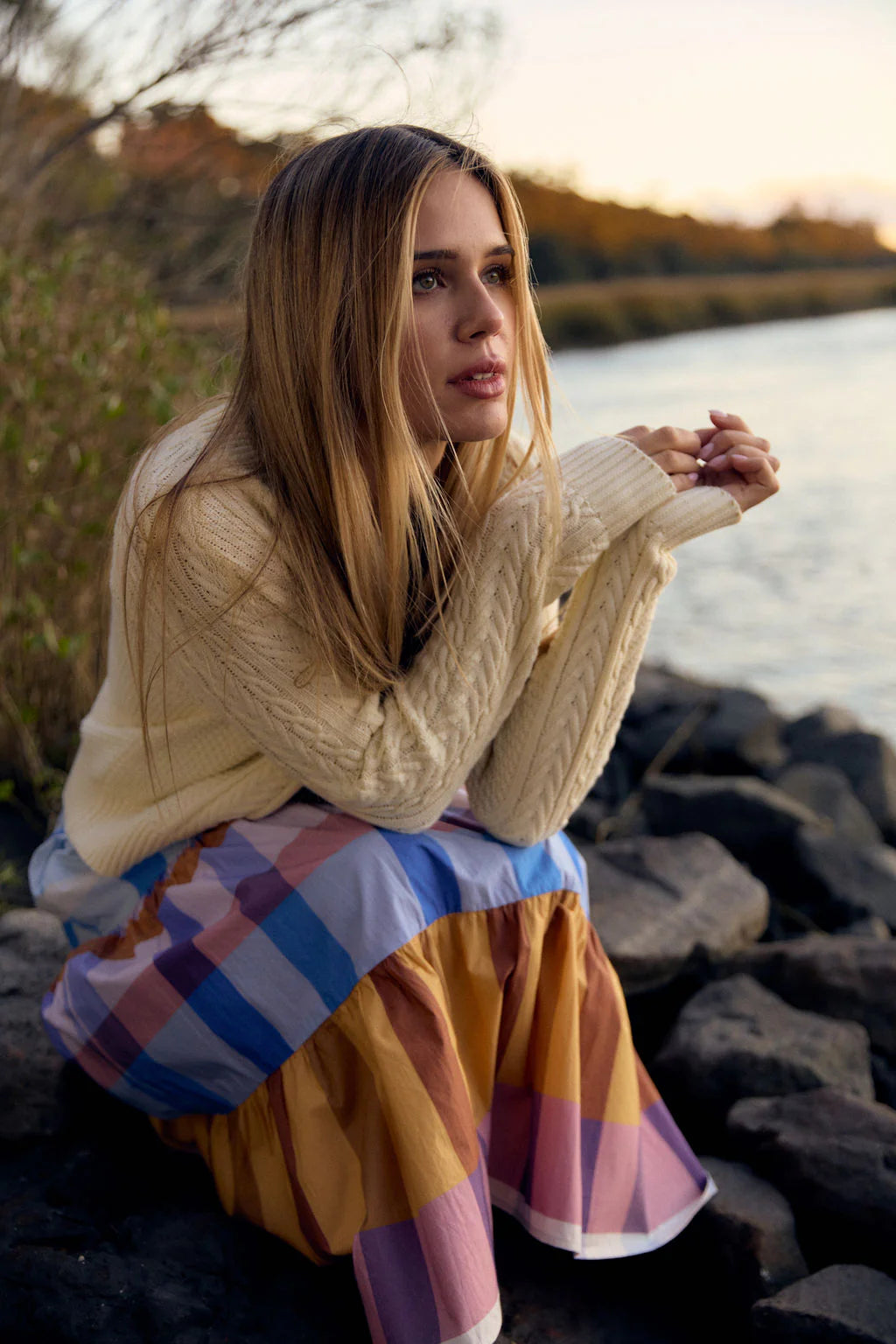 Olivia By Livro Georgia Skirt - Shetland Check