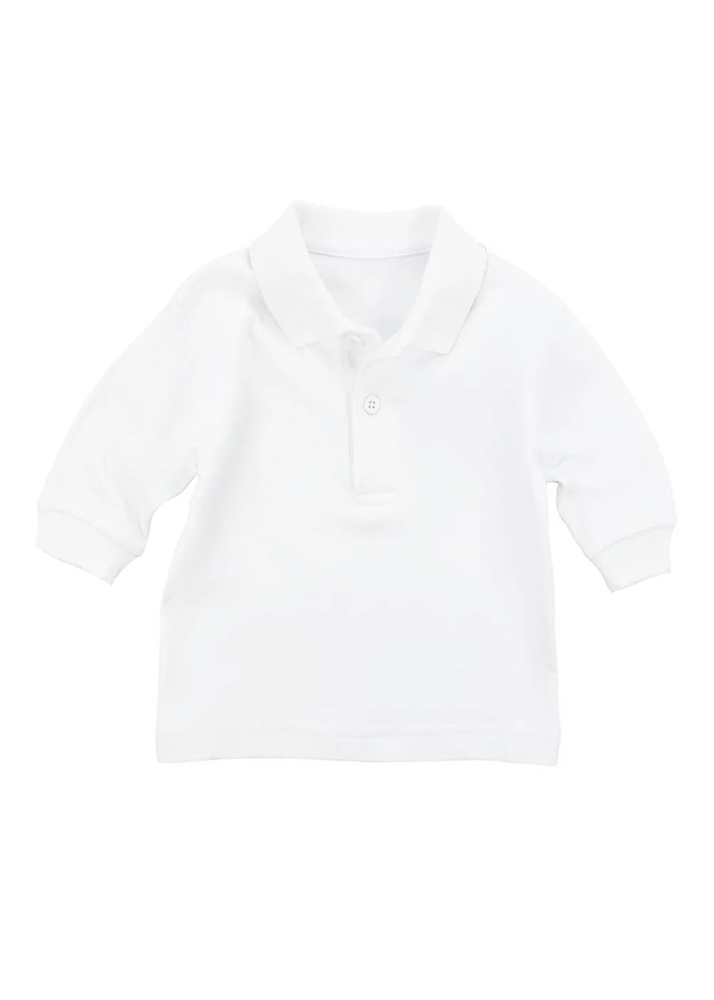 Florence Eiseman Long Sleeve Polo Shirt - White