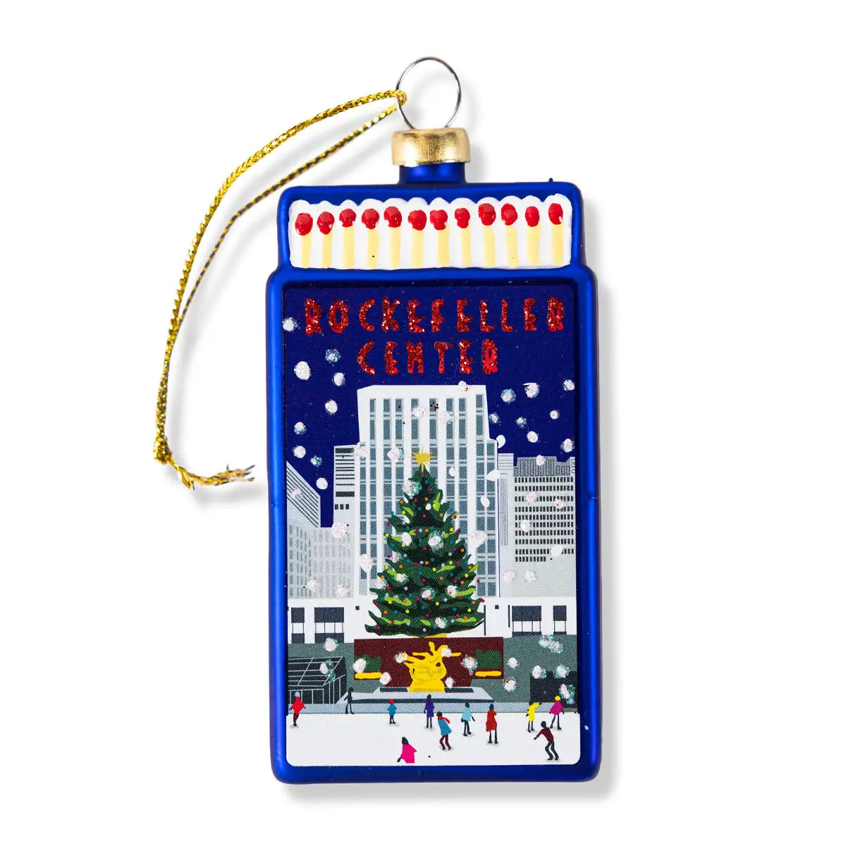 Furbish Studio Matchbook Ornament - Rockefeller Center