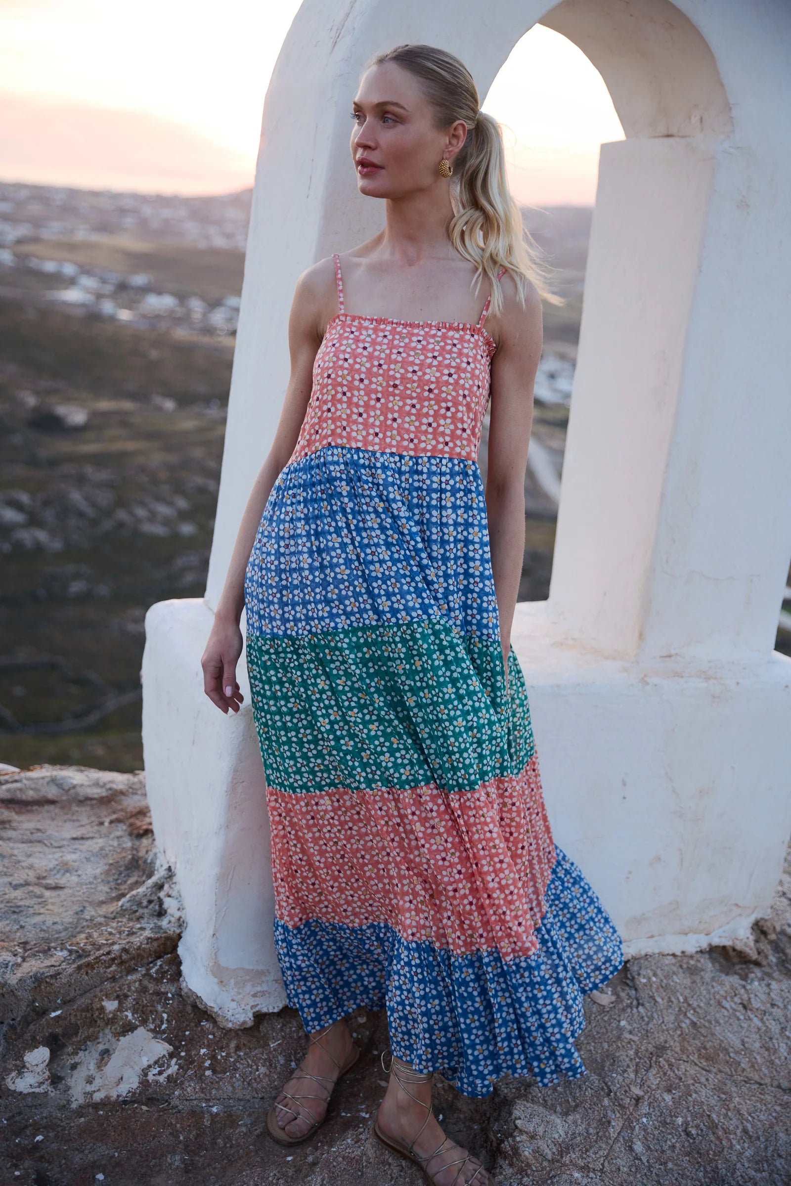 Oliphant Smocked Back Maxi Dress