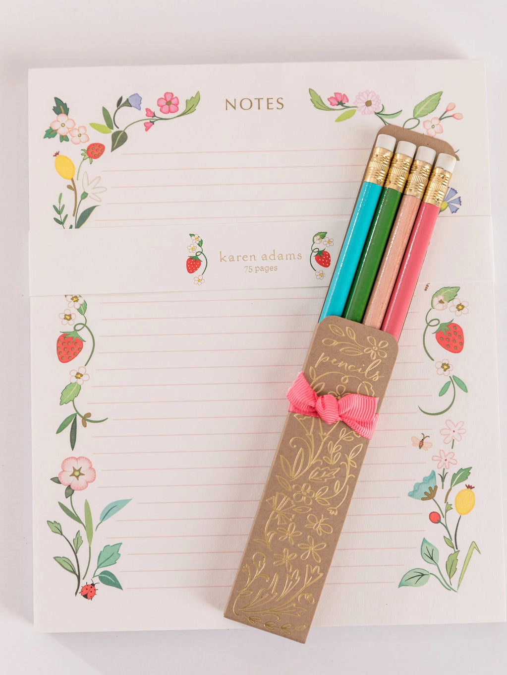 Karen Adams Strawberry Notepad