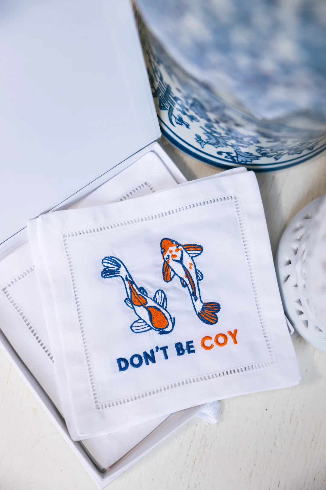 August Morgan Don't Be Coy Cocktail Napkin