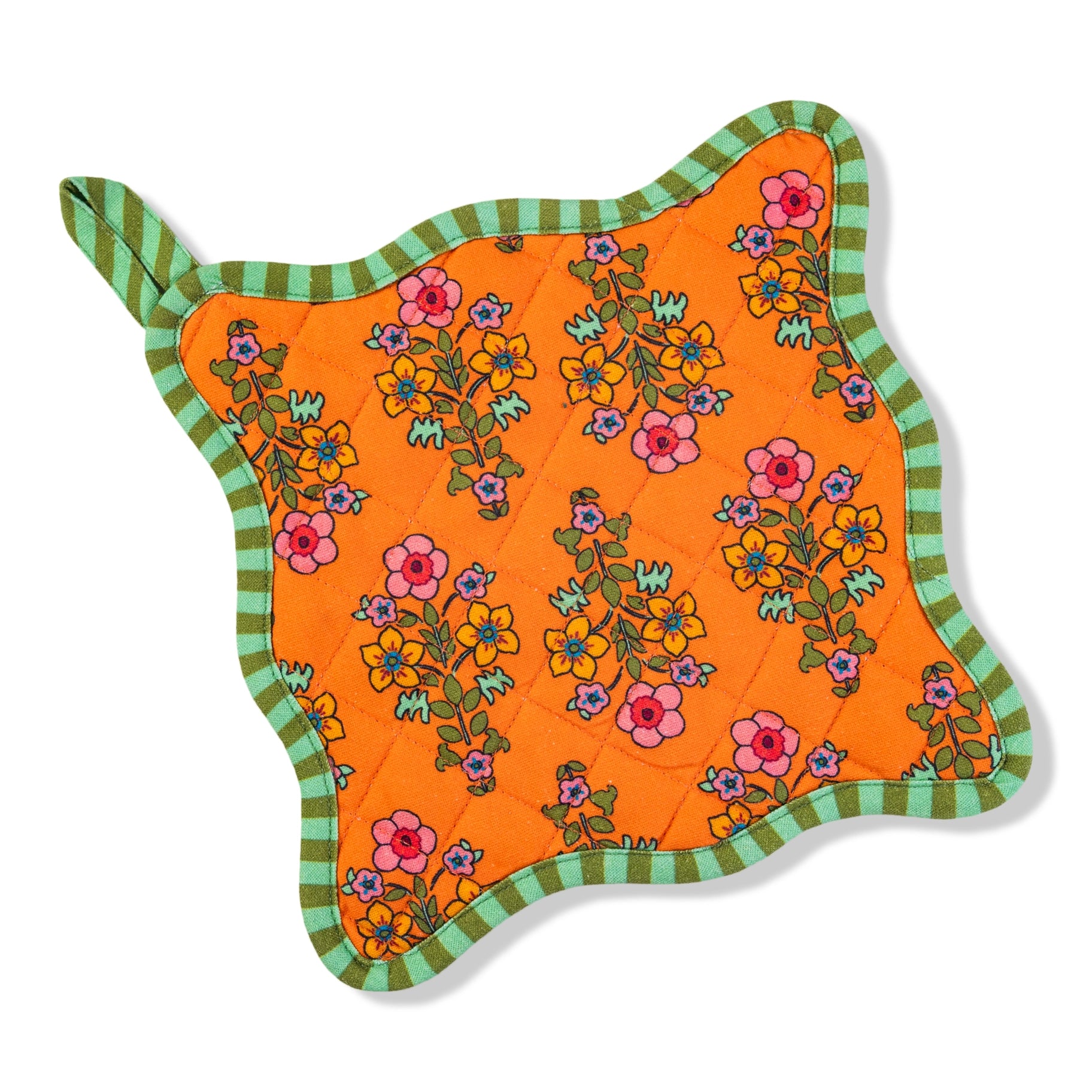 Furbish Studio Orange Pot Holder & Oven Mitt Set