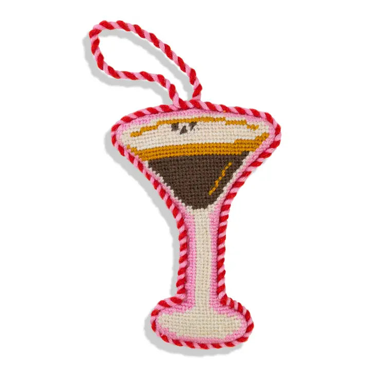 Furbish Studio Needlepoint Ornament - Espresso Martini