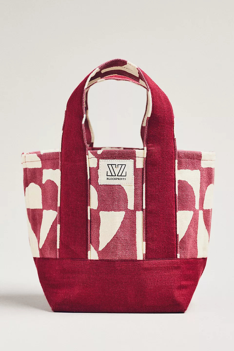 SZ Blockprints Mini Maine Tote - Heart Cookie
