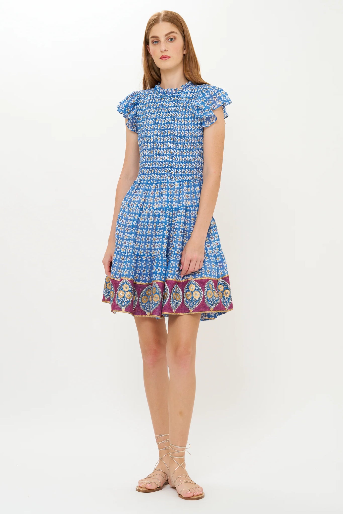 Oliphant Smocked Flirty Short Dress
