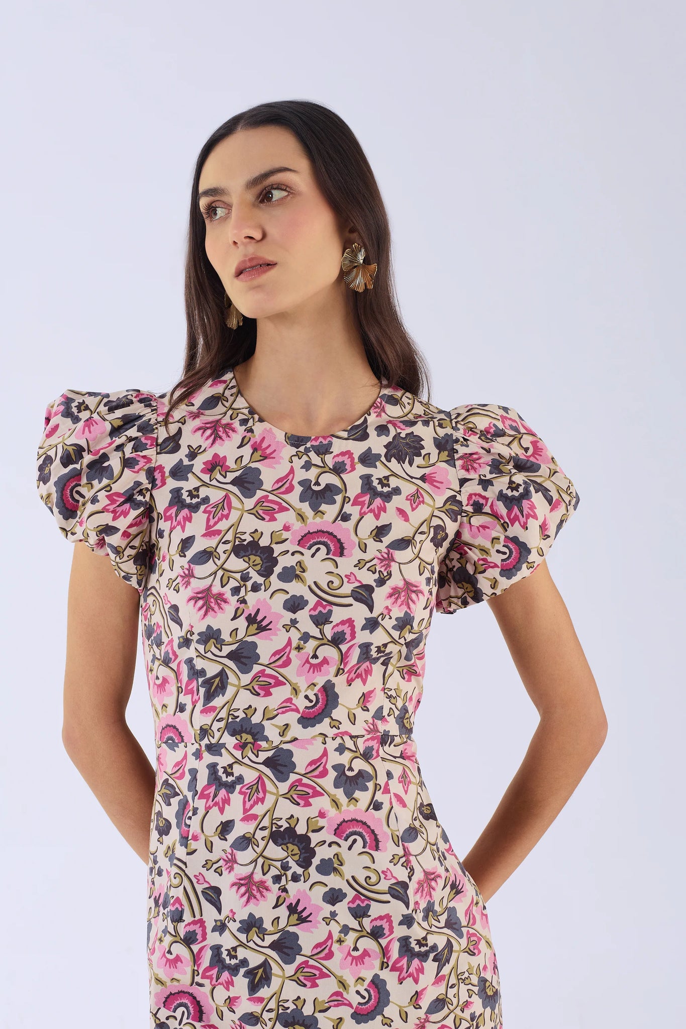 Beyond By Vera Holly Dress - Last Blooms Pink