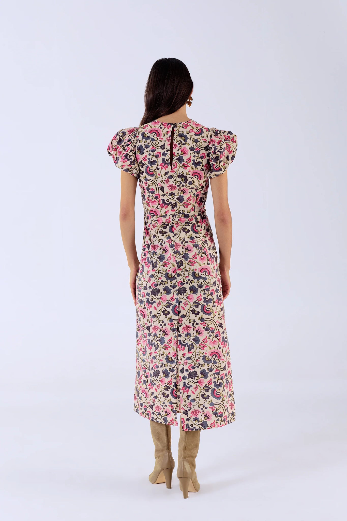 Beyond By Vera Holly Dress - Last Blooms Pink