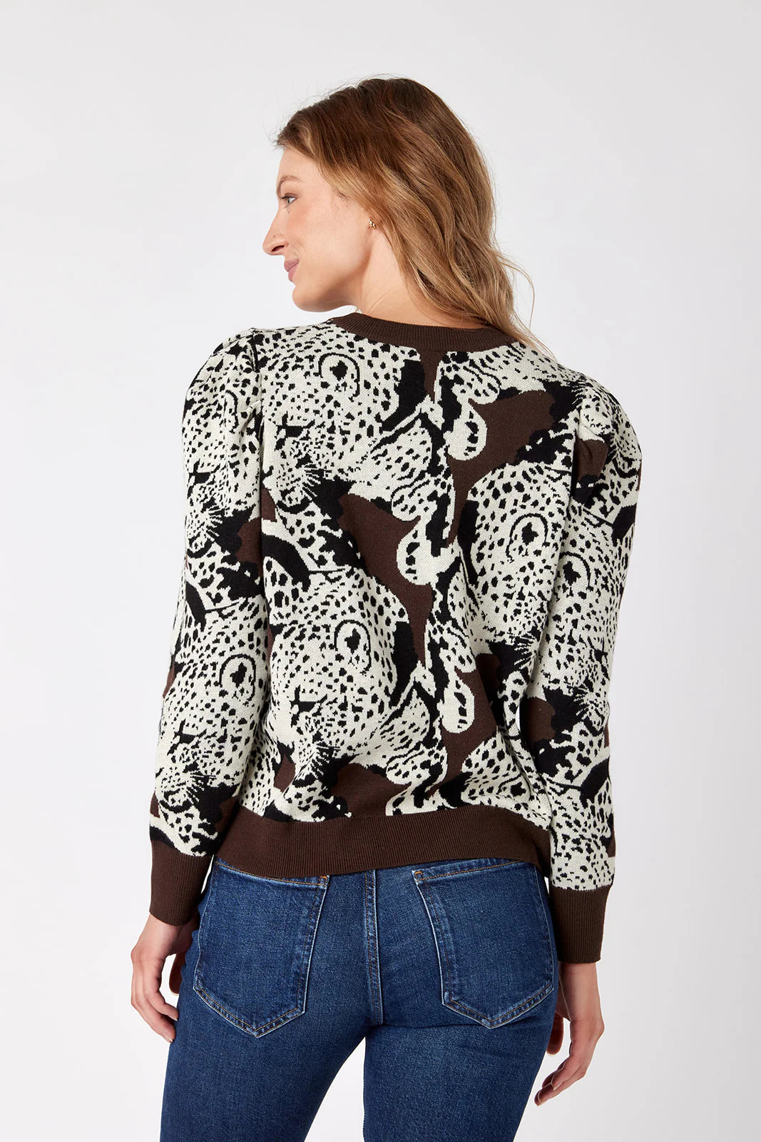 Crosby Bixby Sweater - Mocha Leopard