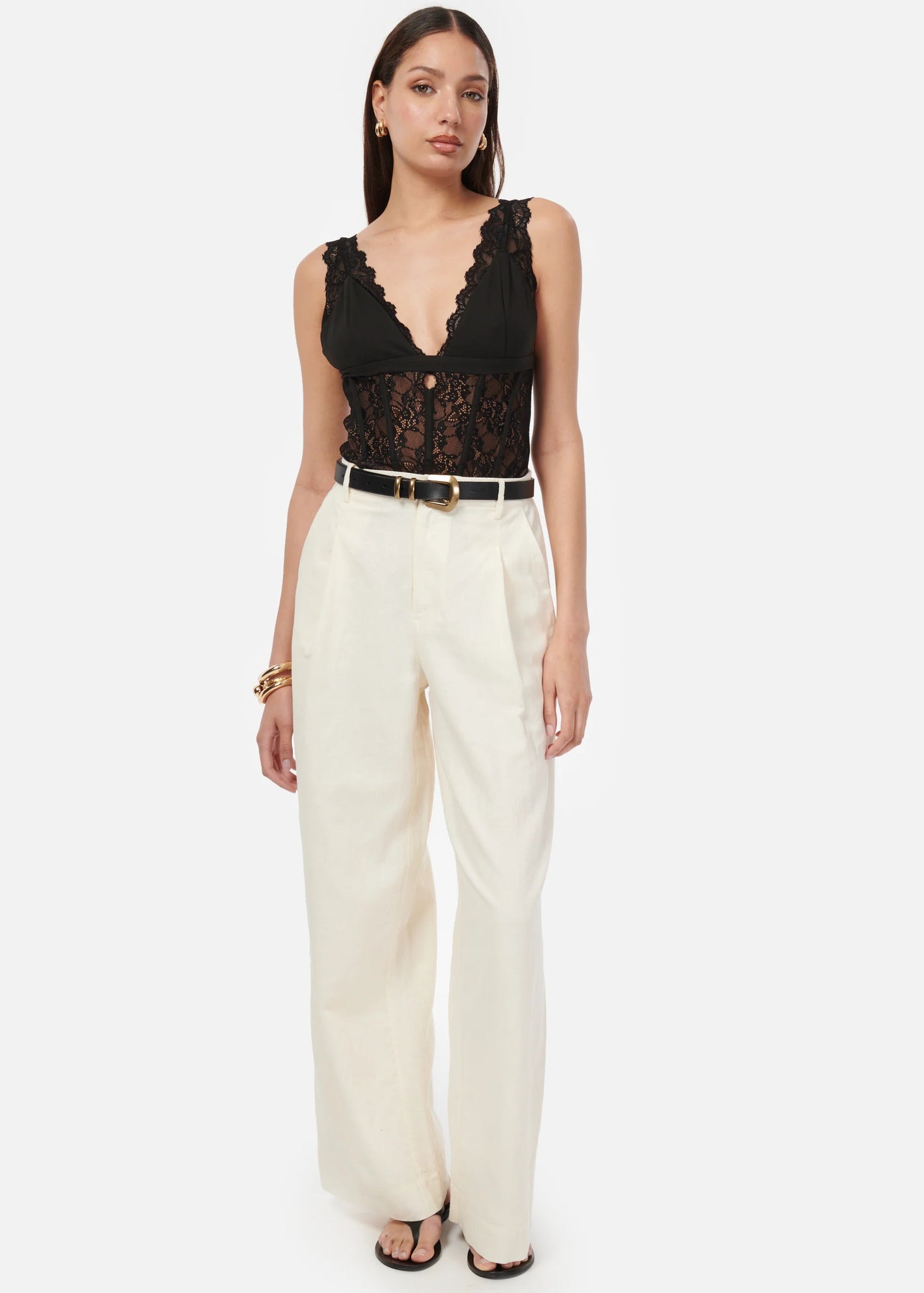 Cami NYC Cadiz Wide Leg Pant - Cream