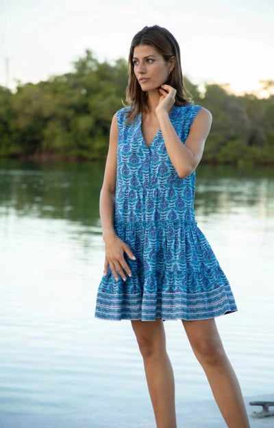 Bindu Virgina Dress - Deep Blue