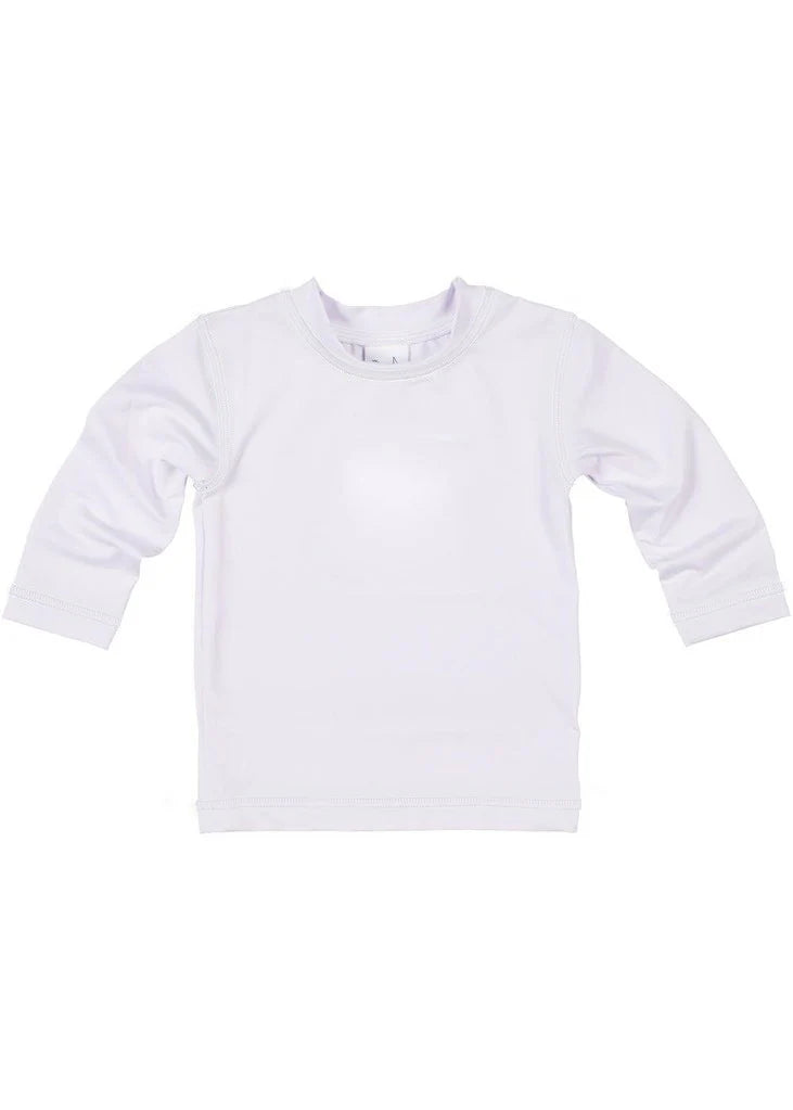 Florence Eiseman White Rashguard w/ White Stitching