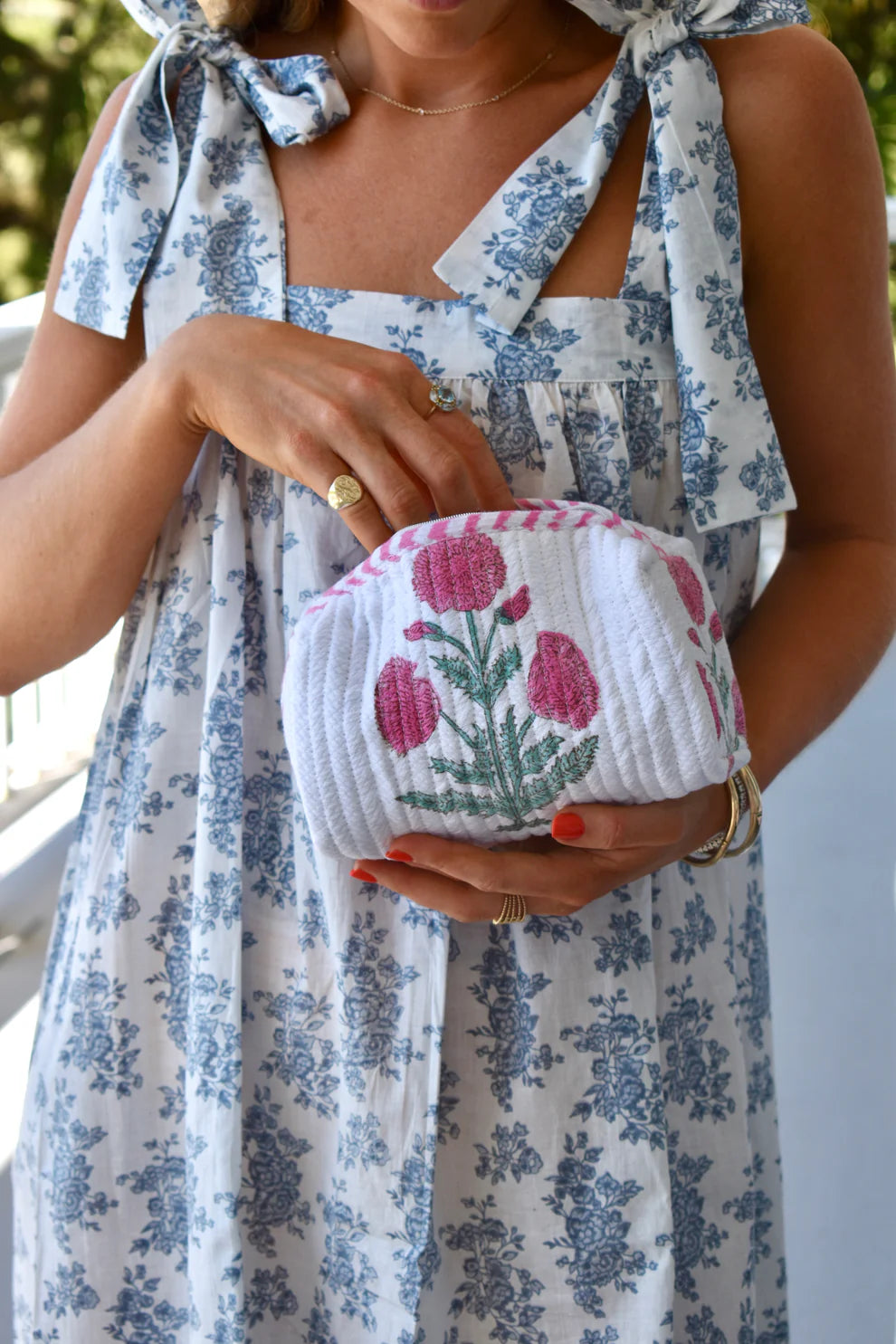 Darling Small Waffle Cosmetic Bag - Pink Milos