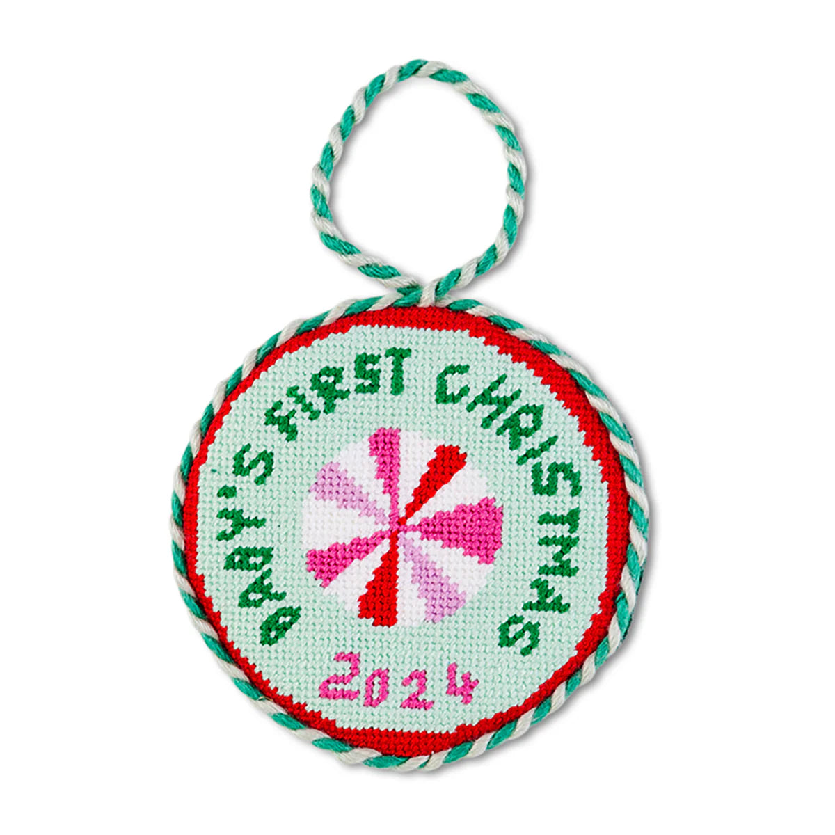 Furbish Studio Needlepoint Ornament - Baby's 1st Christmas