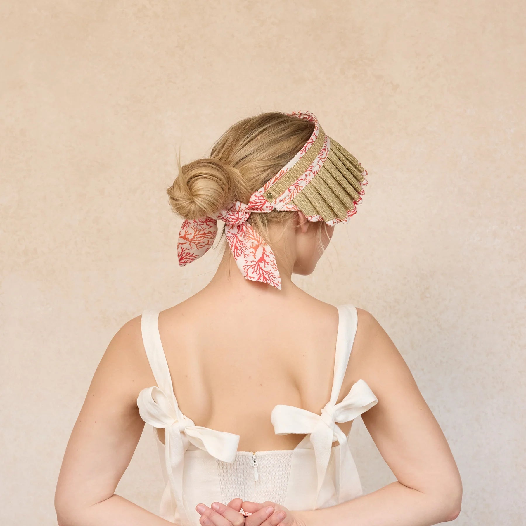 Lorna Murray X Kathy Hilton Island Cabana Sun Visor - Coral Lorna Murray X Kathy Hilton Island Cabana Sun Visor - Coral