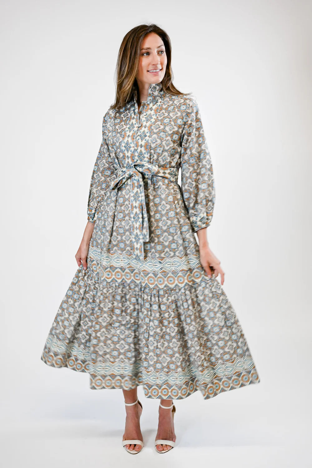 Victoria Dunn Folly Maxi Long Sleeve Dress - Dusk Petals