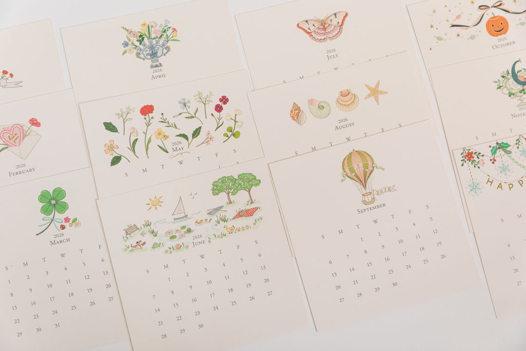 Karen Adams 2026 Classic Desk Calendar Refill