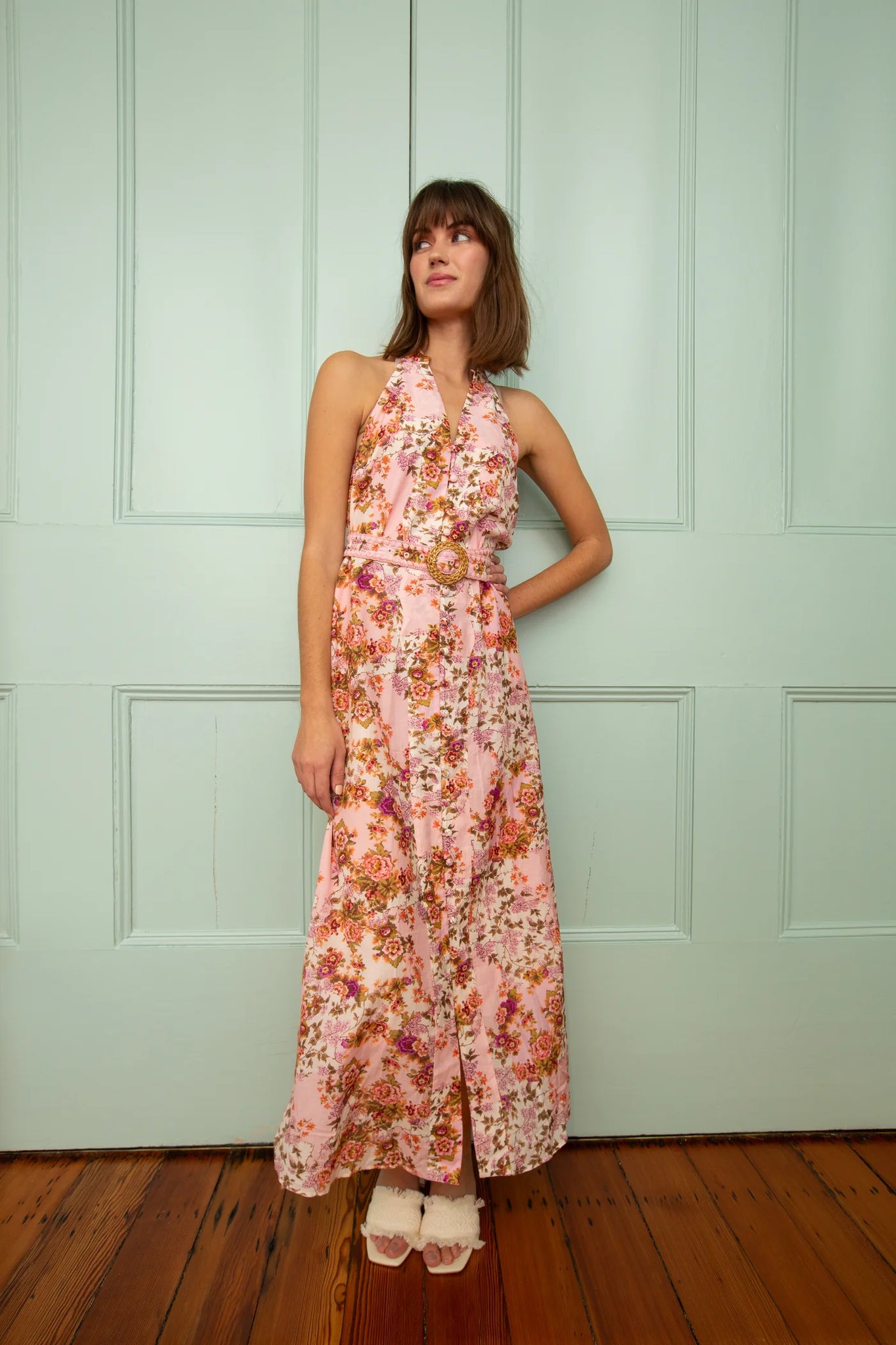 anna cate orange dress Chris Cabo Mini Dress