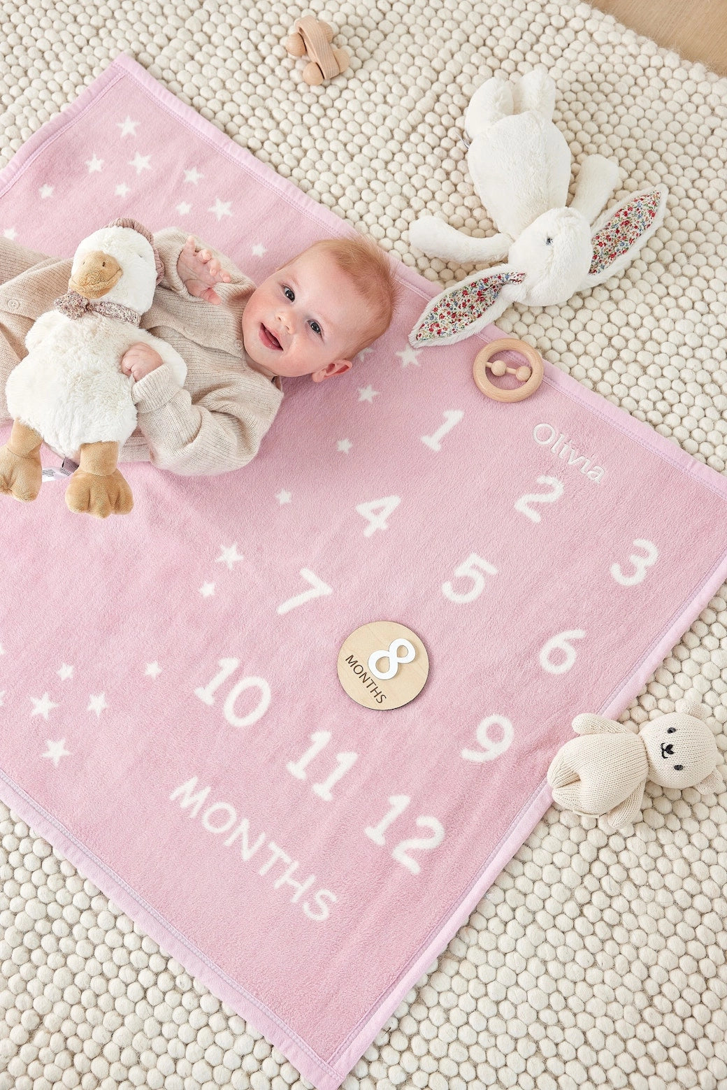 ChappyWrap Milestone Mini Blush Blanket