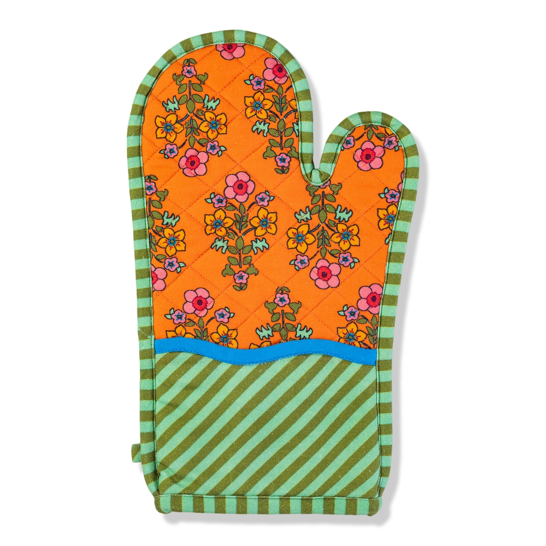 Furbish Studio Orange Pot Holder & Oven Mitt Set