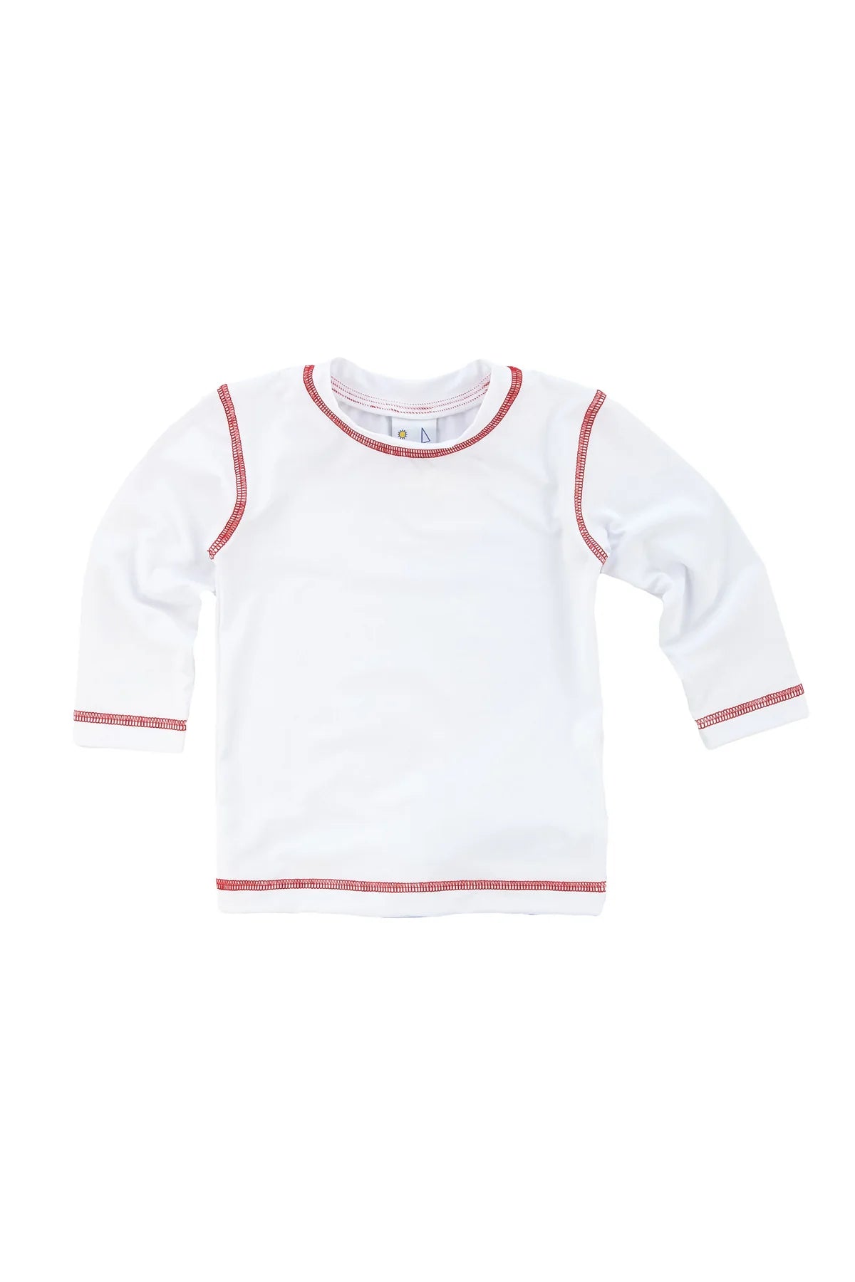 Florence Eiseman White Rashguard w/ Red Stitching