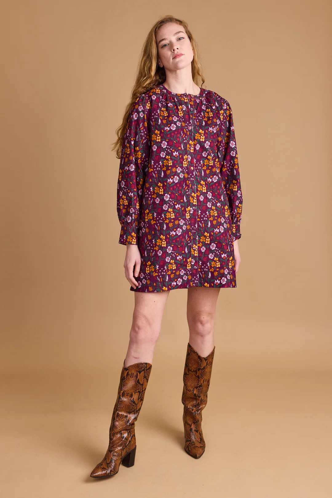 Double A Leslie Dress - Wildflower Cord