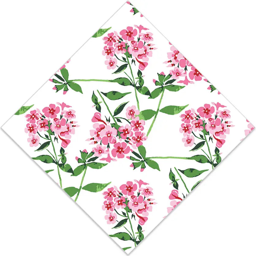 WH Hostess Paper Cocktail Napkins - Pink Flowers