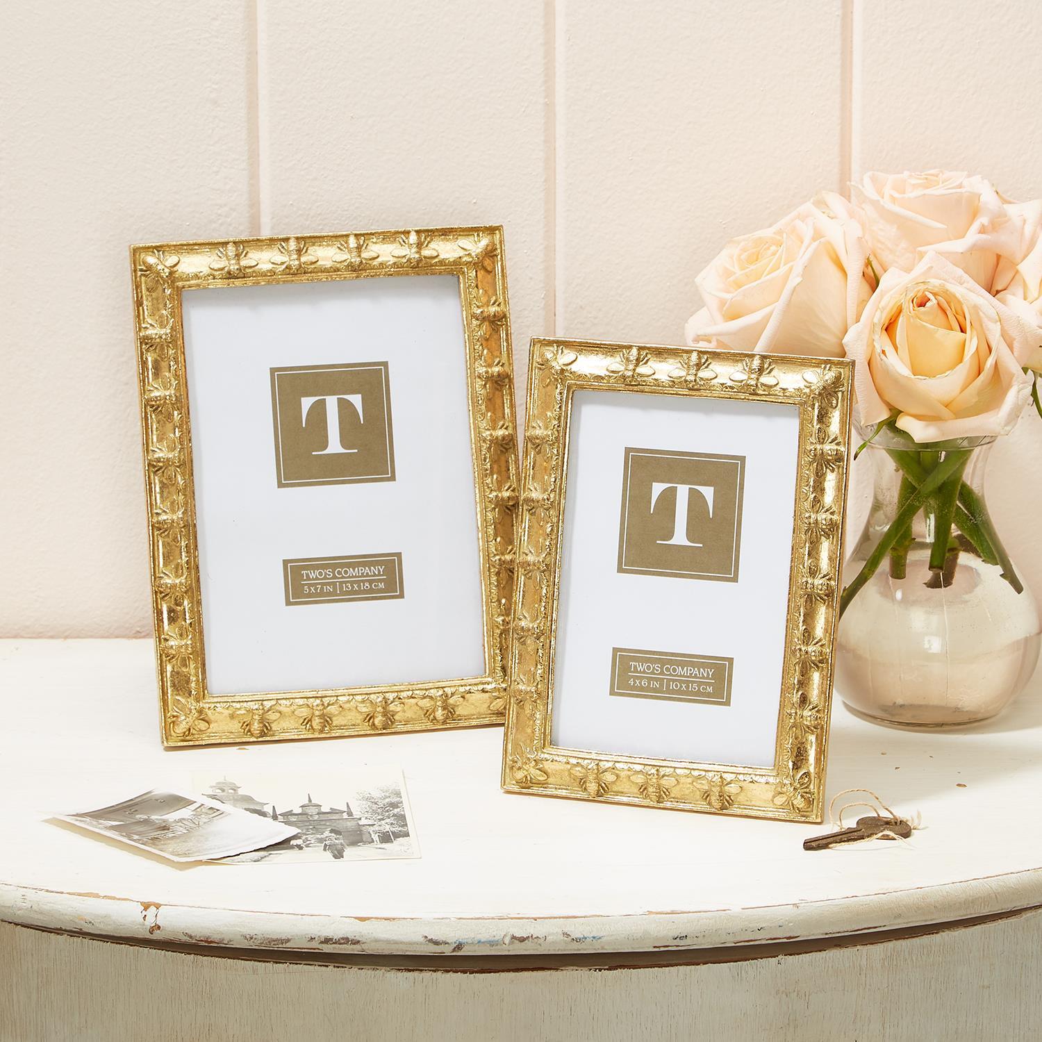 Two's Company Photo Frame - Golden Bee