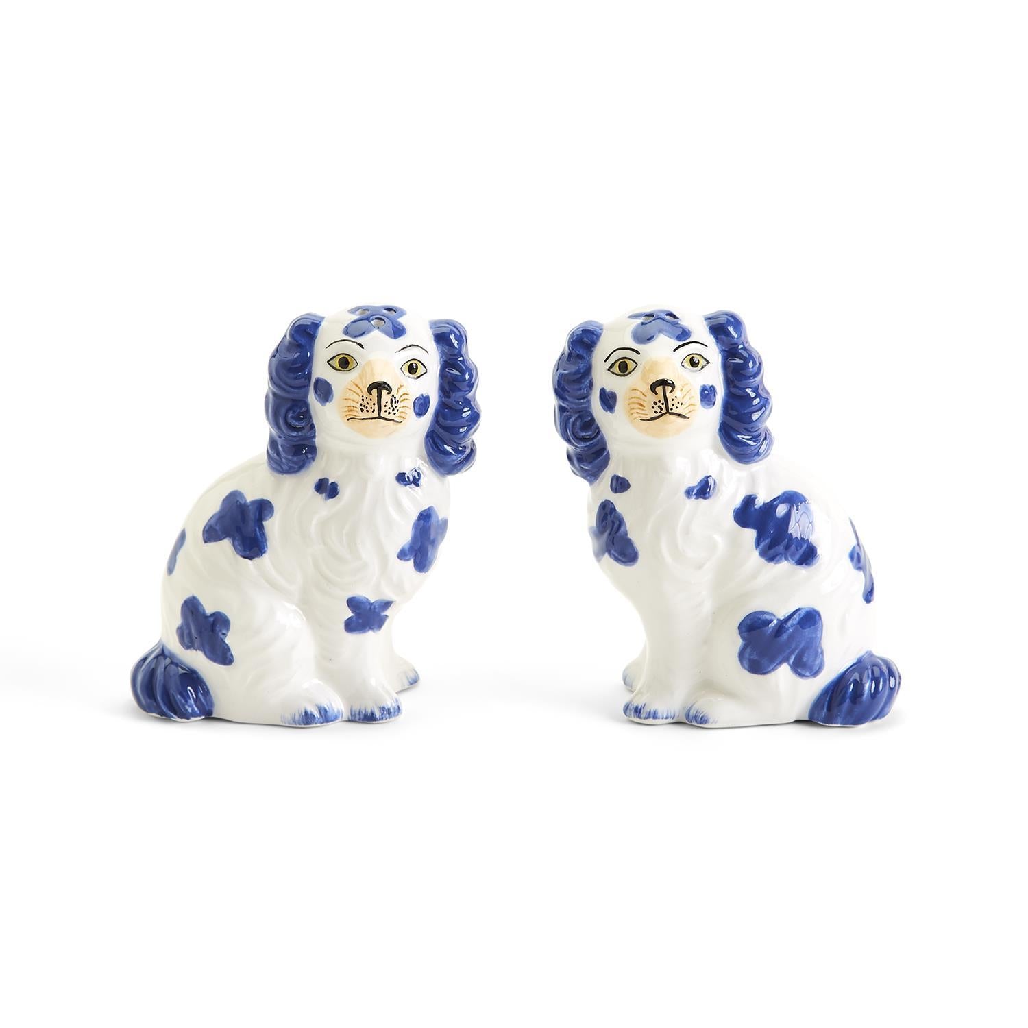 Two's Company Staffordshire Dog Salt and Pepper Shakers