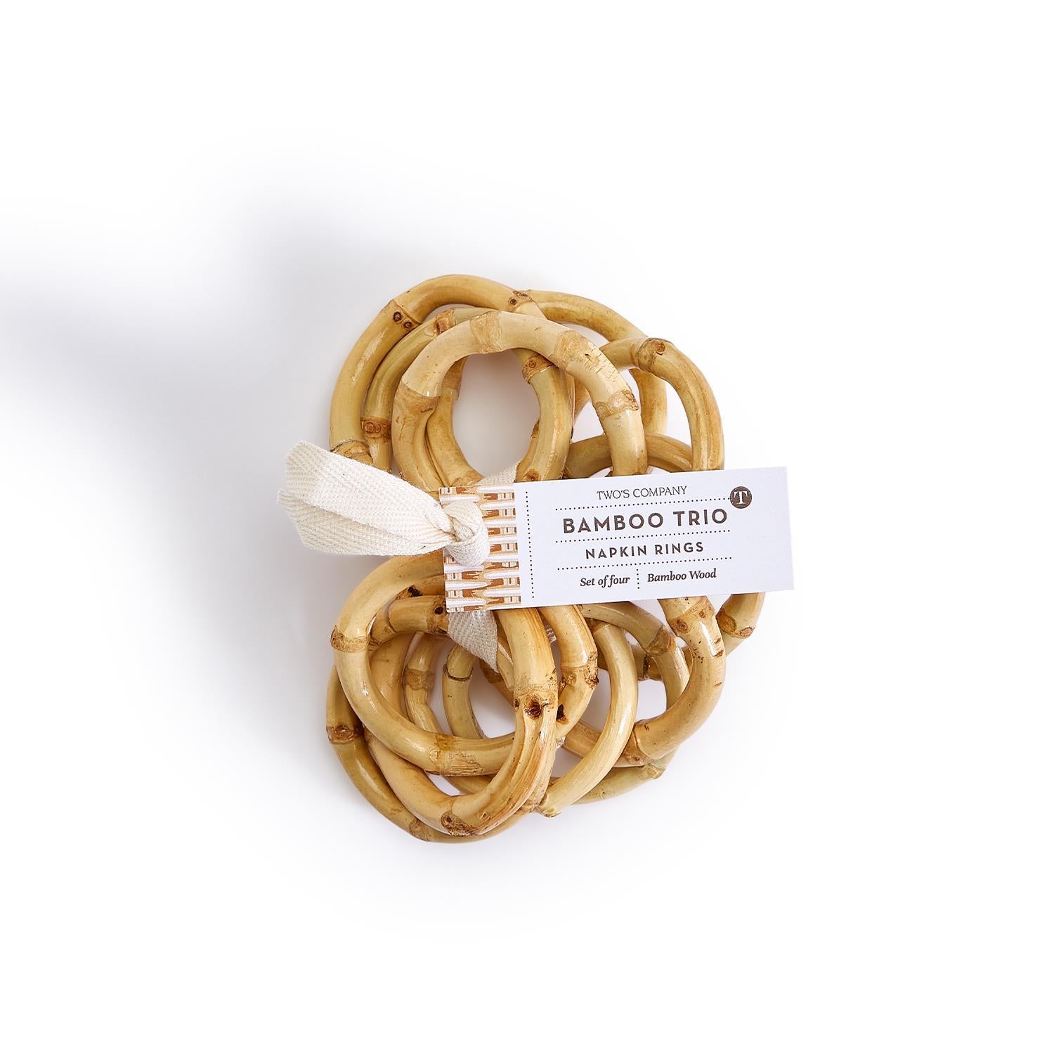 Two's Company Bamboo Napkin Rings