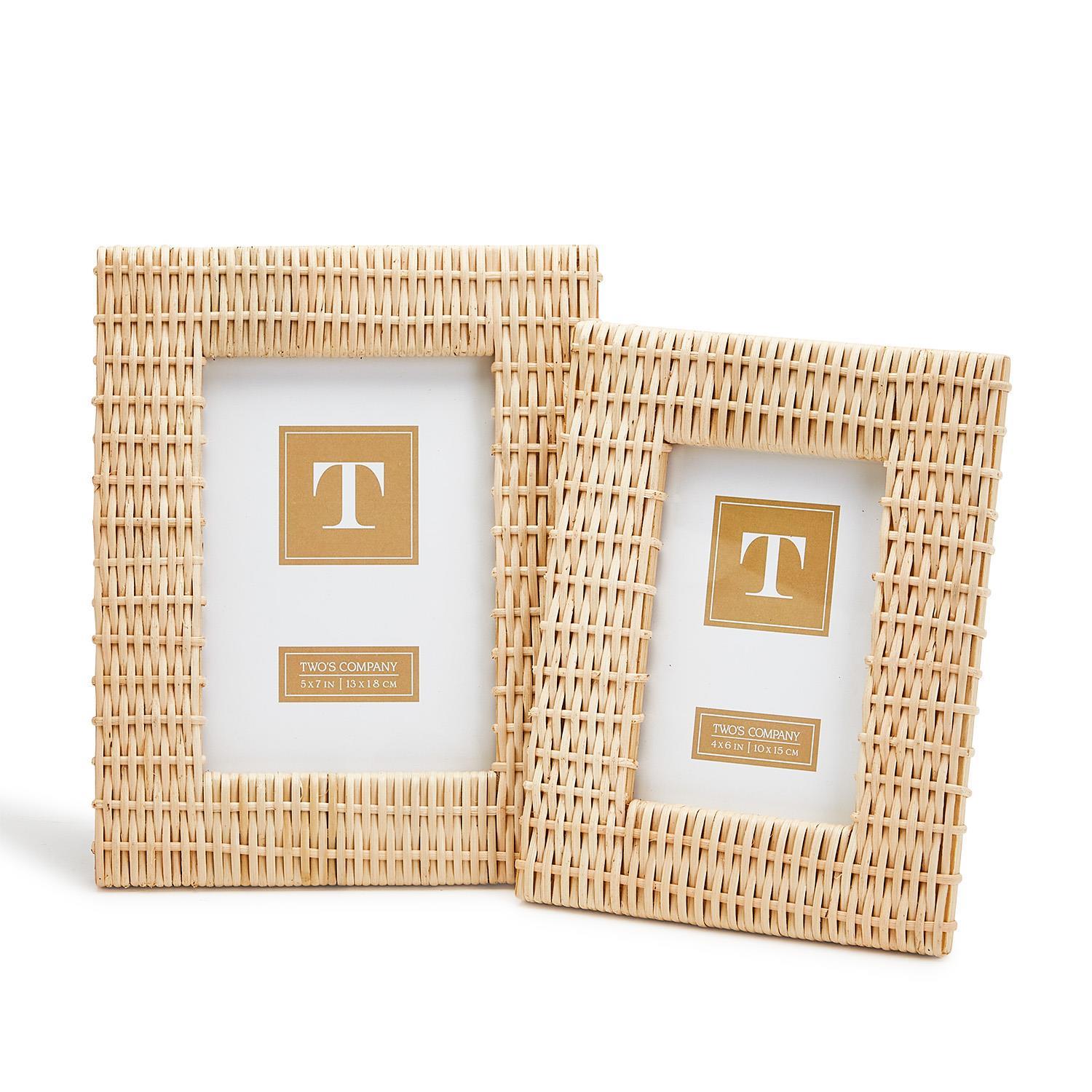 Two's Company Criss Cross Weave Photo Frame