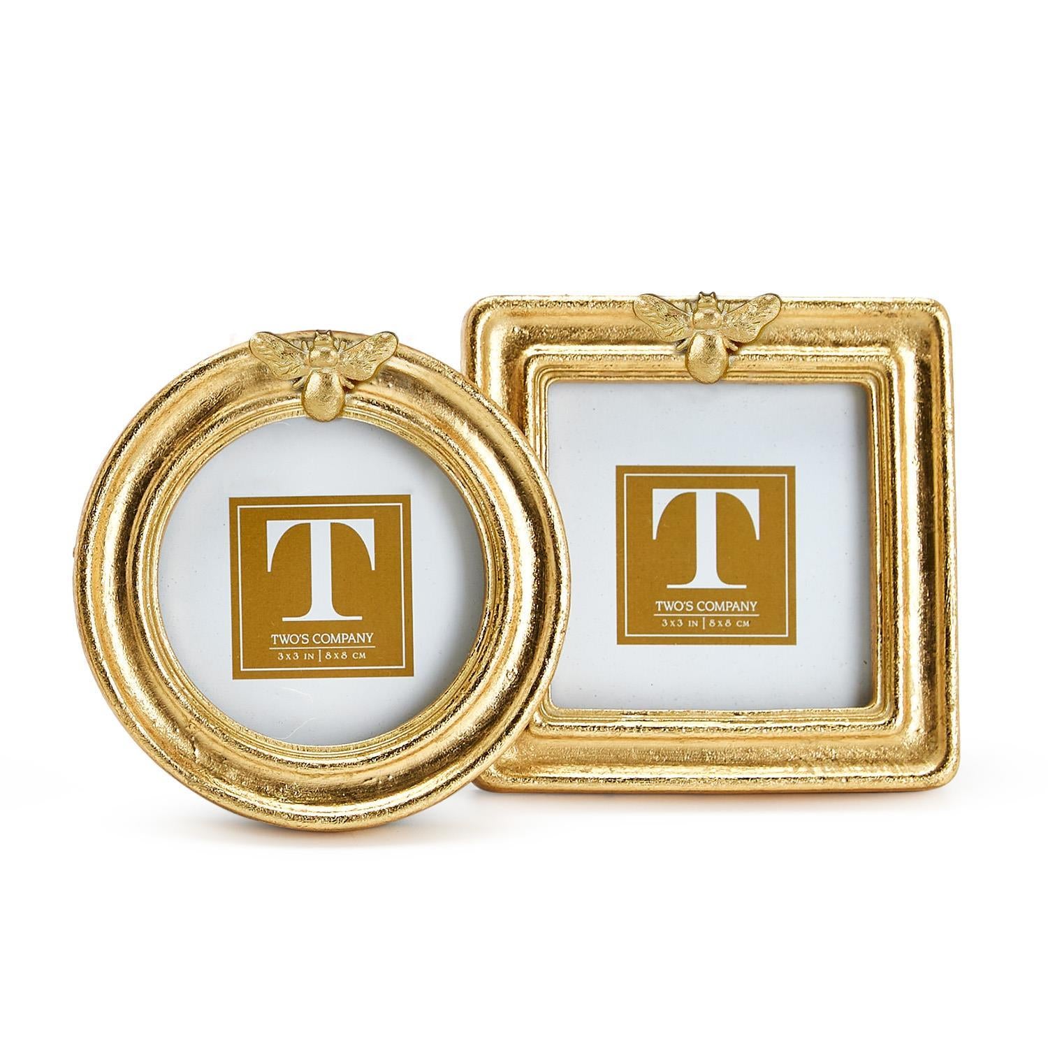 Twos Company Miniature Photo Frame - Golden Bee