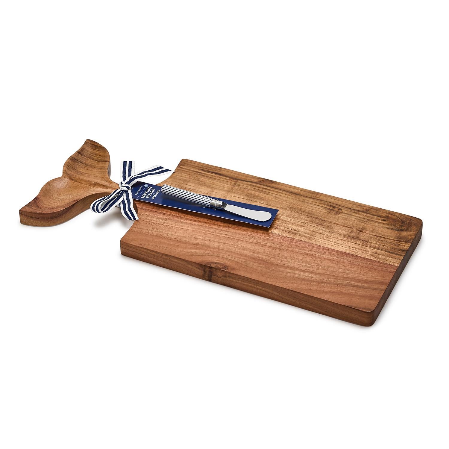 Twos Company Oh Whale! Serving Board with Spreader