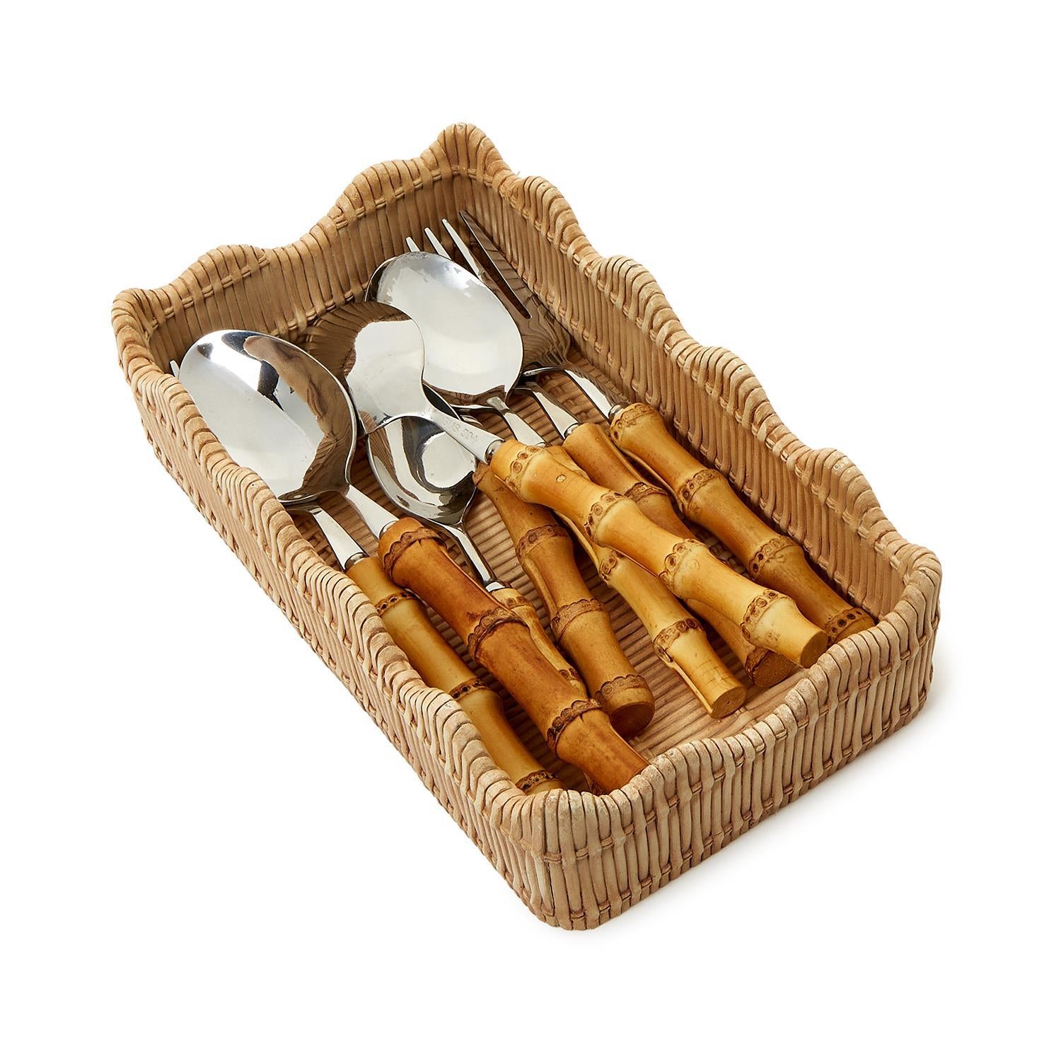 Two's Company Basket Weave Guest Napkin Holder - Resin