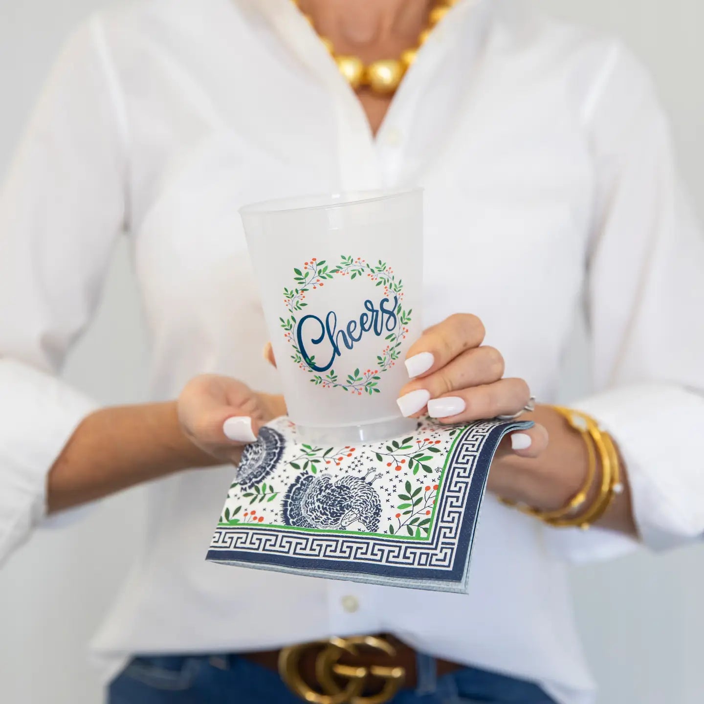 WH Hostess Paper Cocktail Napkins - Turkey Toile