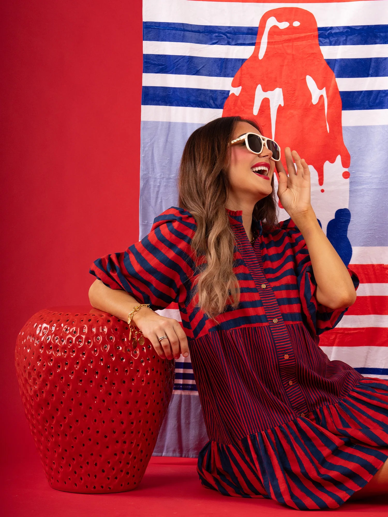 Emily McCarthy Sadie Dress - Americano Stripe
