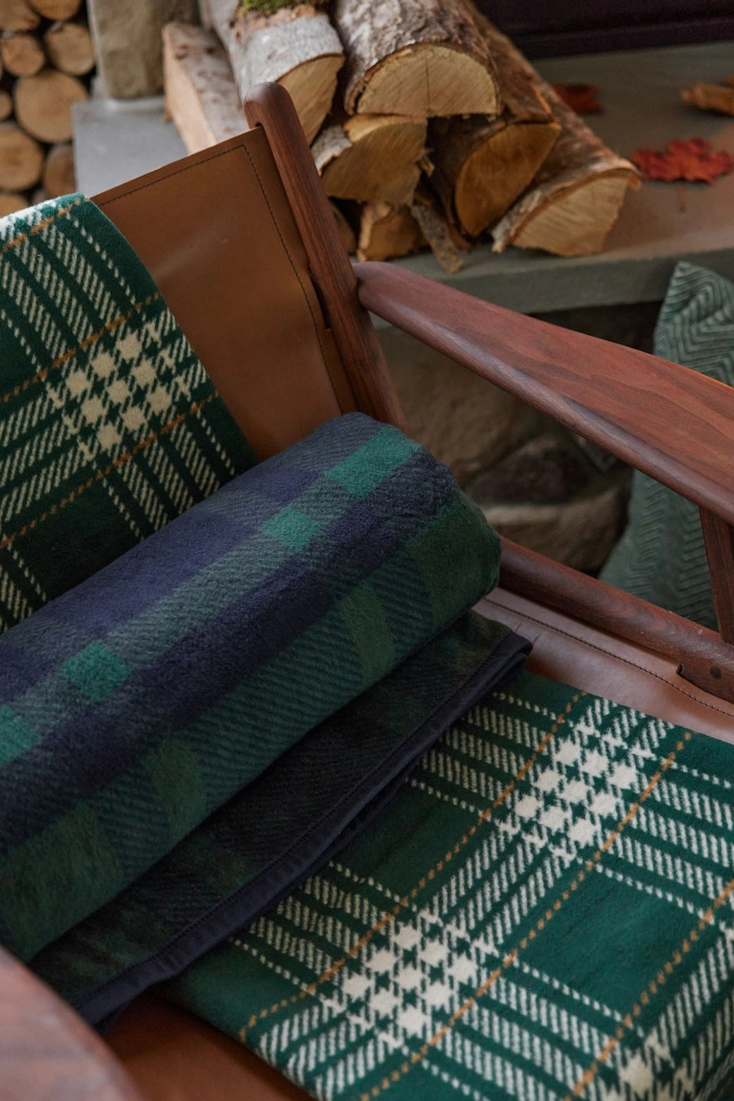 ChappyWrap Cabin Plaid Evergreen Blanket - Original Size